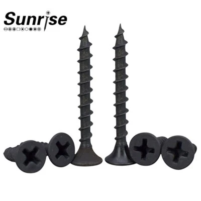 Svart fosfert bugle head gips skrue