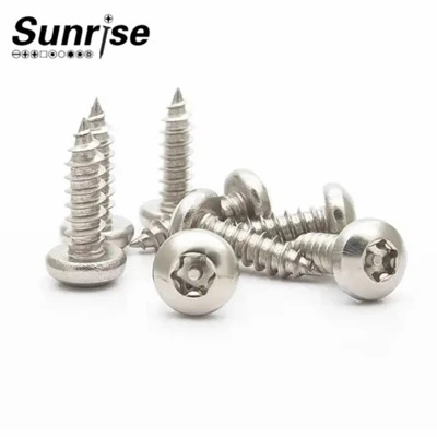 SS304 316 hekslobulær socket Torx Pan Button Head Sabotage Selvskjærende skrue